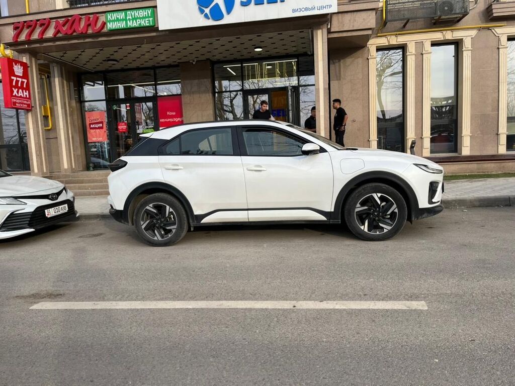 Электромобиль кроссовер (5 мест), белый кузов с черной крышей